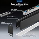4FT LED Linear Light, 3CCT, 33–50W, 6000 Lumens, 0 - 10V Dimmable, Super Bright Flush Mount Ceiling Light - 4