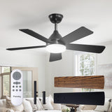 42" Sleek Ceiling Fan with Light, 3CCT Dimmable, Remote, Reversible, Quiet – Bedroom & Living Room - 1