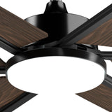 72 Inch Ceiling Fans with Lights and Remote, Black/Walnut Indoor/Outdoor Ceiling Fan with 6 Speed, Reversible DC Motor, 3CCT, Dimmable, Noiseless modern ceiling fan for Bedroom, Living Room, Patio - 18