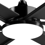 72 Inch Ceiling Fans with Lights and Remote, Black/Walnut Indoor/Outdoor Ceiling Fan with 6 Speed, Reversible DC Motor, 3CCT, Dimmable, Noiseless modern ceiling fan for Bedroom, Living Room, Patio - 5