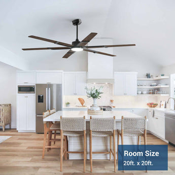 72 Inch Ceiling Fans with Lights and Remote, Black/Walnut Indoor/Outdoor Ceiling Fan with 6 Speed, Reversible DC Motor, 3CCT, Dimmable, Noiseless modern ceiling fan for Bedroom, Living Room, Patio - 16