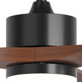 72 inch Ceiling Fans with Lights and Remote Control, Reversible, 3 Wood Blades, 6 Speeds, 3CCT Dimmable, Noiseless, Indoor/Outdoor Black Walnut Ceiling Fan - 5