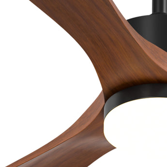 72 inch Ceiling Fans with Lights and Remote Control, Reversible, 3 Wood Blades, 6 Speeds, 3CCT Dimmable, Noiseless, Indoor/Outdoor Black Walnut Ceiling Fan - 4
