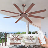 72" Large Ceiling Fan No Light with Remote, 3CCT Dimmable, Reversible, Quiet – Modern, Indoor/Outdoor-10
