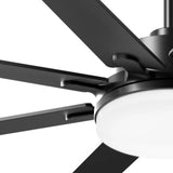 72" Large Ceiling Fan with Light & Remote, 3CCT Dimmable, Reversible, Quiet – Modern Nickel, Indoor/Outdoor - 18