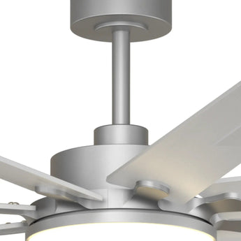 72" Large Ceiling Fan with Light & Remote, 3CCT Dimmable, Reversible, Quiet – Modern Nickel, Indoor/Outdoor - 4