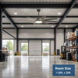 72" Large Ceiling Fan with Light & Remote, 3CCT Dimmable, Reversible, Quiet – Modern Nickel, Indoor/Outdoor - 16