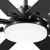 72" Large Ceiling Fan with Light & Remote, 3CCT Dimmable, Reversible, Quiet – Modern Nickel, Indoor/Outdoor - 19
