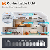 72" Large Ceiling Fan with Lights & Remote, Modern Black DC Ceiling Fan, Reversible, Dimmable 5CCT for Indoor/Outdoor Use - 9