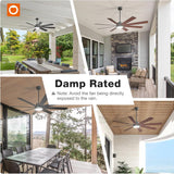 72" Large Ceiling Fan with Lights & Remote, Modern Black DC Ceiling Fan, Reversible, Dimmable 5CCT for Indoor/Outdoor Use - 8