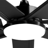 74 inch Ceiling Fans with Light and Remote, 6 Speed Reversible DC Motor, 3CCT, Dimmable, Quiet, Timer, Large Modern Ceiling Fan for Living room, Indoor/Outdoor - 4