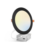 7 Inch Recessed LED Lighting, Slim Design, Selectable CCT, 1300 Lumens, Black Trim - 1