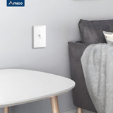 Amico-15A Single Pole Toggle Light Switch with Wall Plate & Screws - White-7