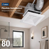 8 Inch Bathroom Exhaust Fan, 80 CFM, 0.8 Sones Low Noise Ventilation Fan, ETL & FCC Certified-7