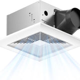 8 Inch Bathroom Exhaust Fan, 80 CFM, 0.8 Sones Low Noise Ventilation Fan, ETL & FCC Certified-1