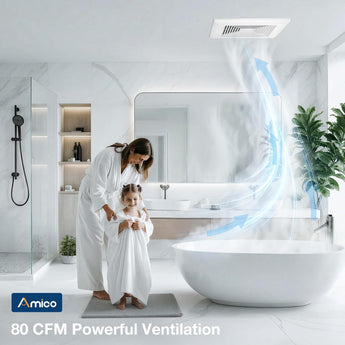 8 Inch Bathroom Exhaust Fan, 80 CFM, 0.8 Sones Low Noise Ventilation Fan, ETL & FCC Certified-3