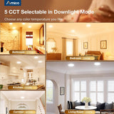 8 Inch Recessed LED Lighting With Night Light, Slim Design, Selectable CCT, 1600 Lumens - 4
