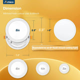 8 Inch Recessed LED Lighting With Night Light, Slim Design, Selectable CCT, 1600 Lumens - 3