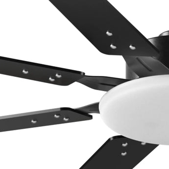 80" Ceiling Fan with LED Light & Remote – 6 - Speed Quiet Reversible DC Motor, Dimmable, Modern Black for Bedroom, Living Room, Patio - 5