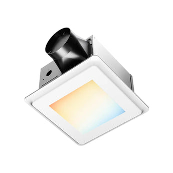 80 CFM Bathroom Exhaust Fan with LED Light, 0.9 Sone Ultra Quiet, 1000LM 5CCT Dimmable, Ceiling Mount-1