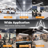 4FT Linkable LED Shop Light with Reflector, 4400LM, 6500K, 40W (250W), Surface & Suspension, Garage, Black - 6