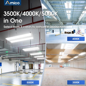 3FT LED Linear High Bay Light, 255W, 31000LM, 3CCT & Selectable Wattage, 0 - 10V Dimmable, ETL/DLC - 2