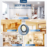 7 Inch Recessed LED Lighting, Slim Design, Selectable CCT, 1300 Lumens, Black Trim - 6