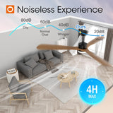 80 inch Ceiling Fans with Lights and Remote Control, Reversible, 3 Wood Blades, 6 Speeds, 3CCT Dimmable, Noiseless, Indoor/Outdoor Black Walnut Ceiling Fan for Bedroom Living Room Gazebo Patio - 9