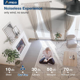 62 Inch Ceiling Fans with Lights and Remote, Indoor/Outdoor Ceiling Fan with 6 Speed, Reversible DC Motor, 3CCT, Dimmable, Noiseless modern Black /Walnut - 9