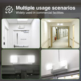 Two Head LED Emergency Light with Battery Backup, Adjustable Square Lighting for Business, AC 120/277V - 8