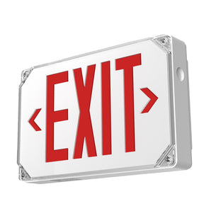 Red LED IP65 Waterproof Exit Sign with Battery Backup，Exit Sign for Business，Easy to Install，UL Certified，AC 120/277V，Pack of 1/2