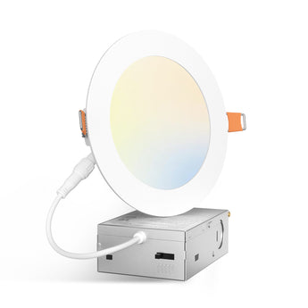 5 Inch Recessed LED Lighting, Slim Design, Selectable CCT, 900 Lumens - 1