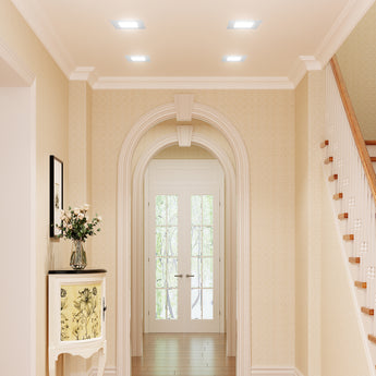 4 Inch Ultra - Thin LED Square Recessed Lighting, Slim Design, 700 Lumens - 14
