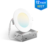 4 Inch Fire Rated LED Recessed Light, 2 Hour Rating, No Tenmat Needed, Canless Wafer, Selectable CCT, 900 Lumens - 14