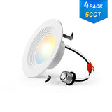 4 Inch LED Recessed Lighting, Dimmable, Retrofit Can Light with Baffle Trim, Selectable CCT, 650 Lumens - 8