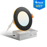 4 Inch Recessed LED Lighting With Night Light, Slim Design, Selectable CCT, 700 Lumens - 9