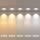 4 Inch LED Recessed Lighting, Dimmable, Retrofit Can Light with Baffle Trim, Selectable CCT, 650 Lumens - 4