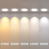 4 Inch Flat LED Recessed Can Light, Dimmable Retrofit Installation, Selectable CCT, 700 Lumens - 5