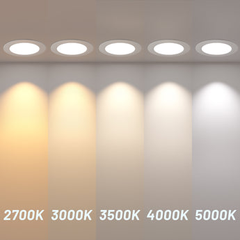 4 Inch Flat LED Recessed Can Light, Dimmable Retrofit Installation, Selectable CCT, 700 Lumens - 5