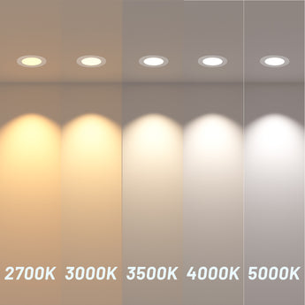 4 Inch Fire Rated LED Recessed Light, 2 Hour Rating, No Tenmat Needed, Canless Wafer, Selectable CCT, 900 Lumens - 6