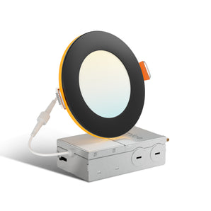4 Inch Recessed LED Lighting With Night Light, Slim Design, Selectable CCT, 700 Lumens