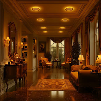 6 Inch Recessed LED Lighting With Double Ring Night Light, Slim Design, Selectable CCT, 1100 Lumens - 6