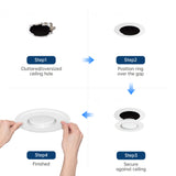 Goof Ring for 6 Inch Recessed Lights, Can Light Trim Ring Cover, 8.6" Outer Diameter, 6.2" Inner Diameter - 4