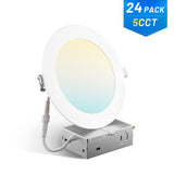 6 Inch Fire Rated LED Recessed Light, 2 Hour Rating, No Tenmat Needed, Canless Wafer, Selectable CCT, 1400 Lumens - 13