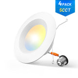 6 Inch LED Recessed Lighting, Dimmable, Retrofit Can Light with Baffle Trim, Selectable CCT, 950 Lumens - 9