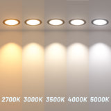 6 Inch Recessed LED Lighting, Slim Design, Selectable CCT, 1050 Lumens - 5