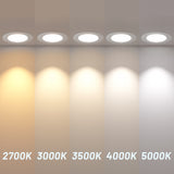 6 Inch Flat LED Recessed Can Light, Dimmable Retrofit Installation, Selectable CCT, 1050 Lumens - 5