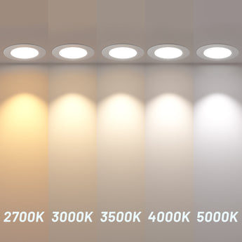 6 Inch Flat LED Recessed Can Light, Dimmable Retrofit Installation, Selectable CCT, 1050 Lumens - 5