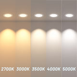 6 Inch Fire Rated LED Recessed Light, 2 Hour Rating, No Tenmat Needed, Canless Wafer, Selectable CCT, 1400 Lumens - 8