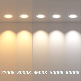 6 Inch Fire Rated LED Recessed Light, 2 Hour Rating, No Tenmat Needed, Canless Wafer, Selectable CCT, 1400 Lumens - 8